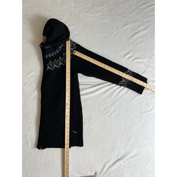 Roots Womens Wool Blend Zip Fair Isle Bird Cardigan Size M Timeless Outdoor Cozy - Picture 8 of 10